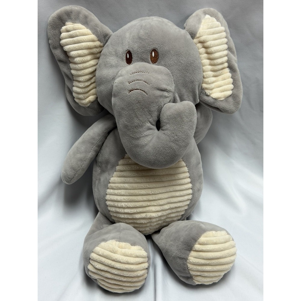 Kelly Toy Plush Elephant Rattle Stuffed Animal Baby Gray Soft 20 in